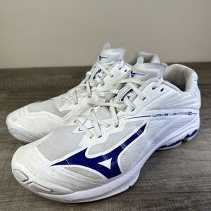 Mizuno Wave Lightning Z6 Women's Size 10.5 Volleyball Shoe White / Blue